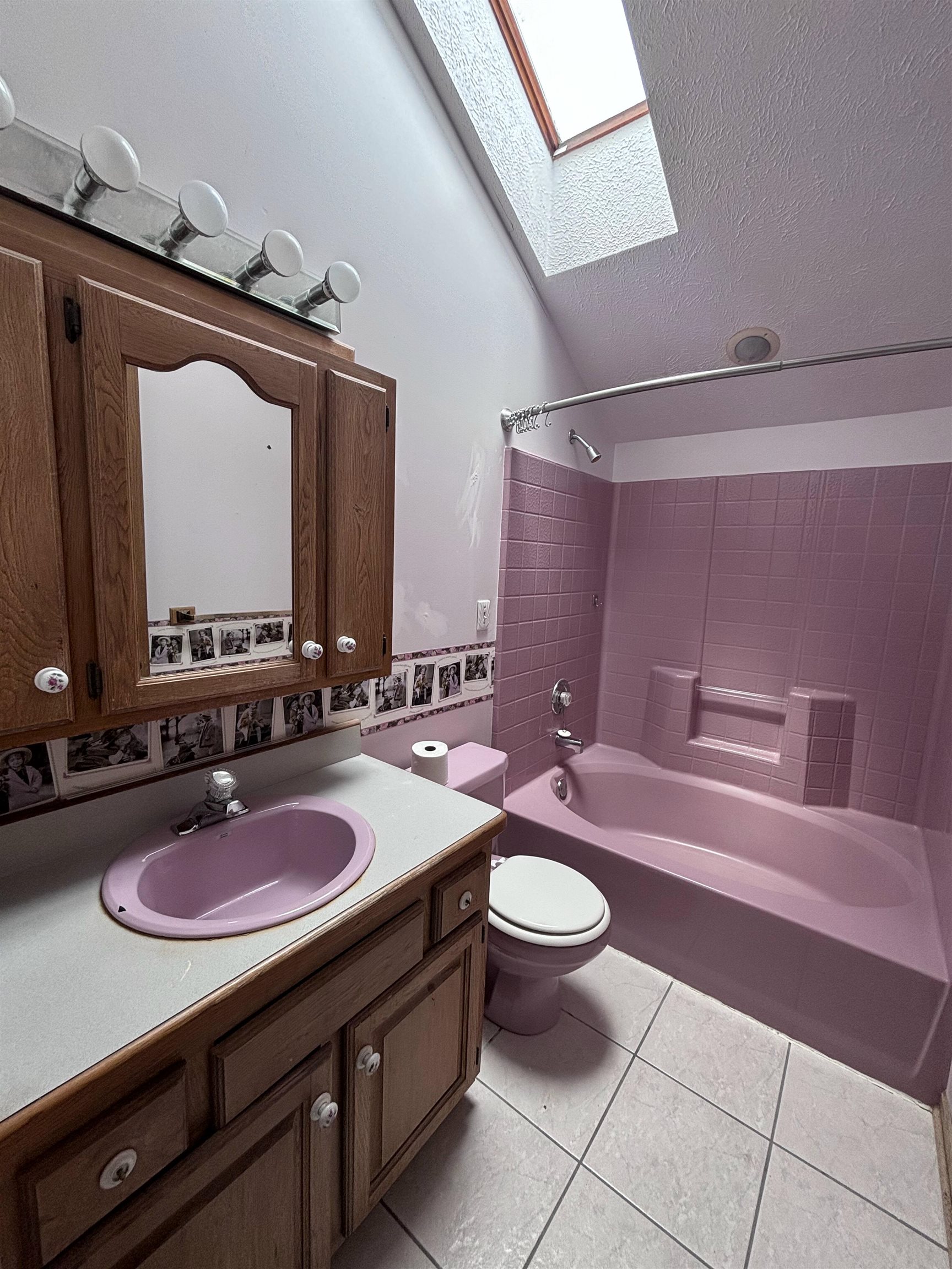 3543 Mill Road Cherry Valley, IL 61016 - Photo 16 of 46 a bathroom with a granite countertop sink and a mirror