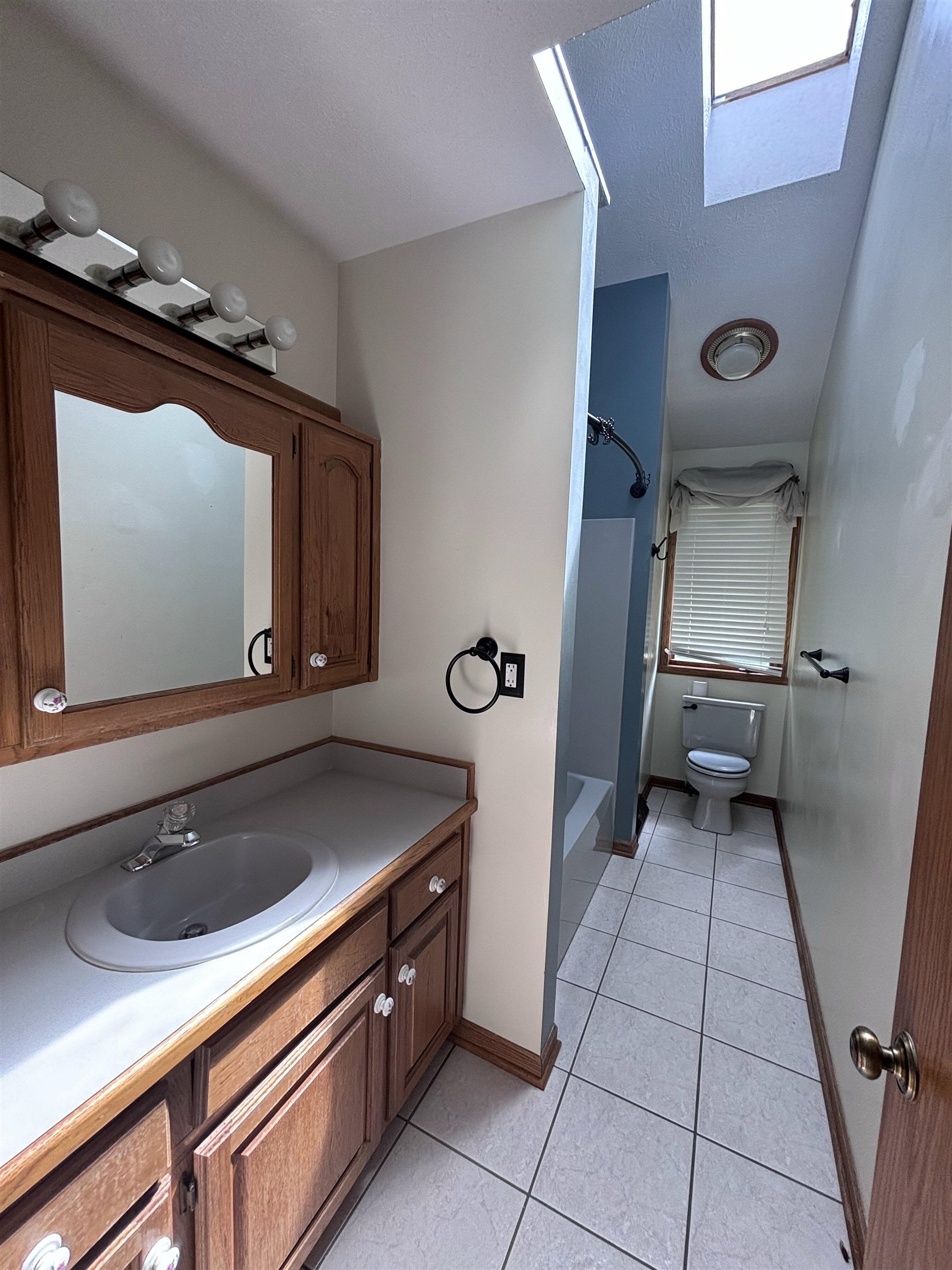 3543 Mill Road Cherry Valley, IL 61016 - Photo 10 of 46 a bathroom with a sink a toilet and a mirror