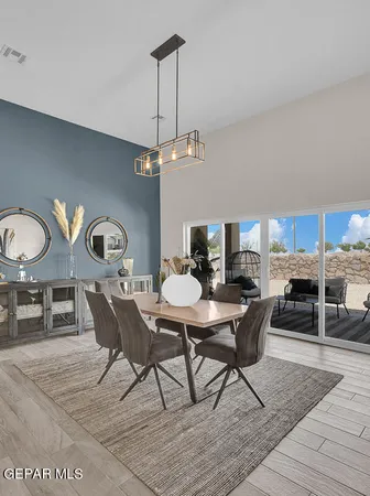 a view of a dining room and livingroom