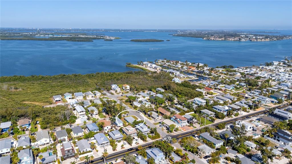 204 29th Street Holmes Beach, FL 34217 - Photo 36 of 38 an aerial view of ocean and residential houses with outdoor space