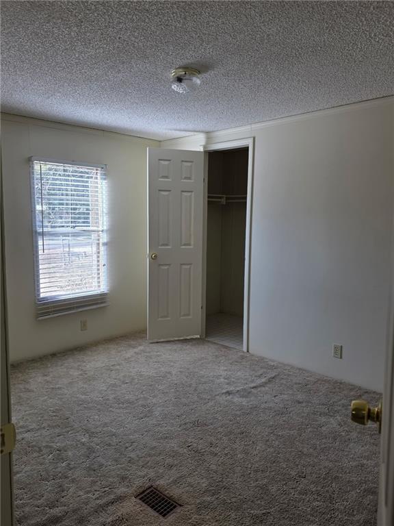 129 Bishop Road Smiths Station, AL 36877 - Photo 19 of 24 Unfurnished bedroom with a closet, a textured ceiling, and carpet