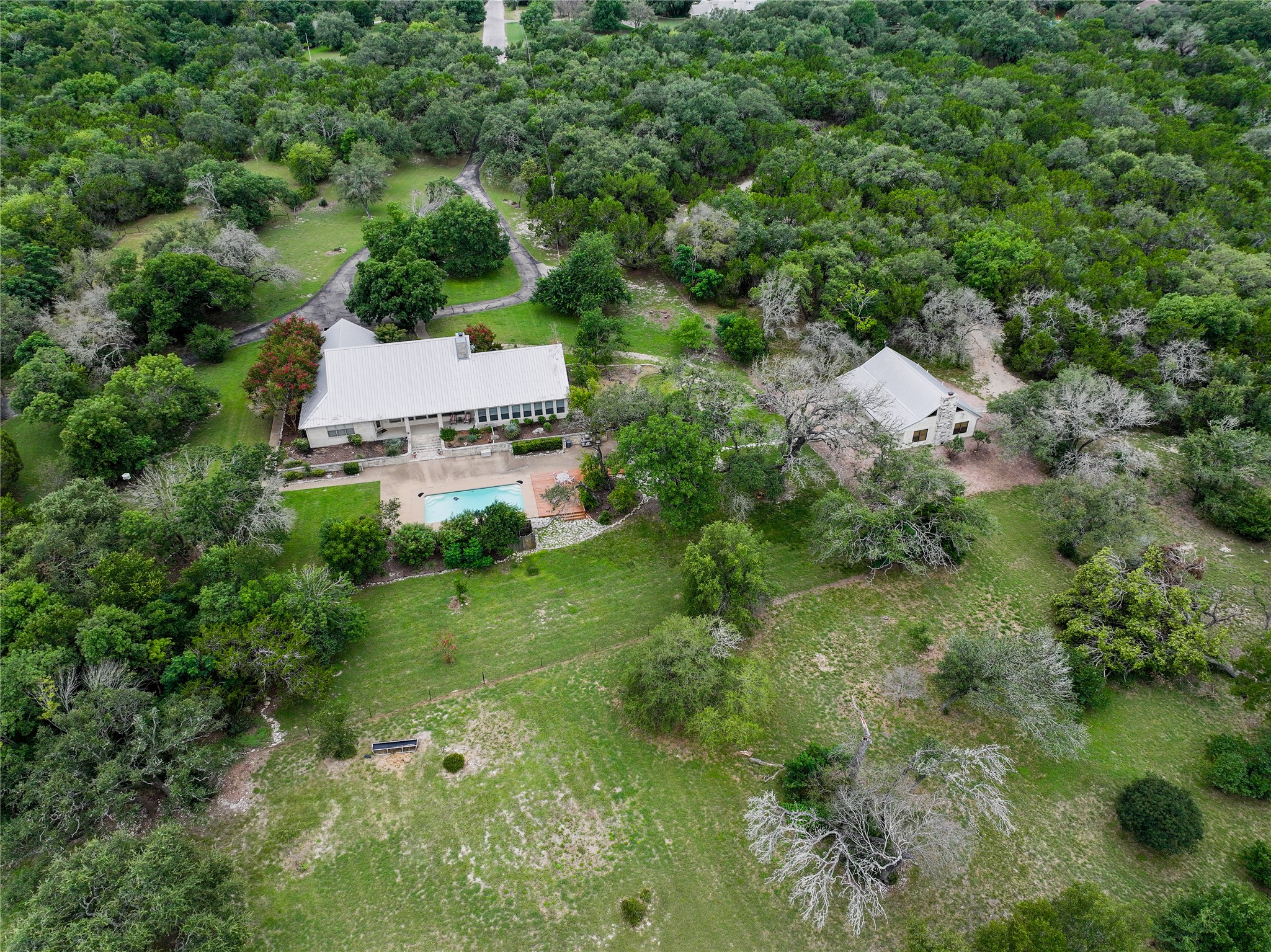 13730 Settlements Road Salado, TX 76571 - Photo 39 of 40 an aerial view of a house with a yard