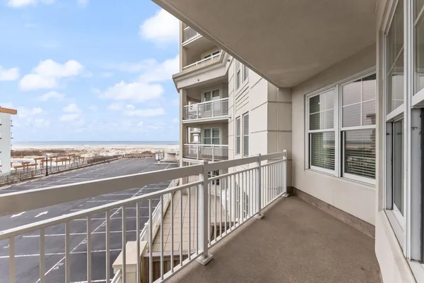 a view of balcony with city view