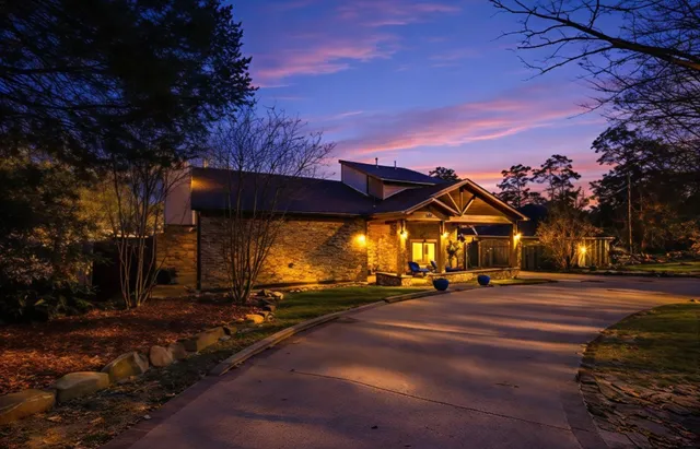 a view of a street with houses