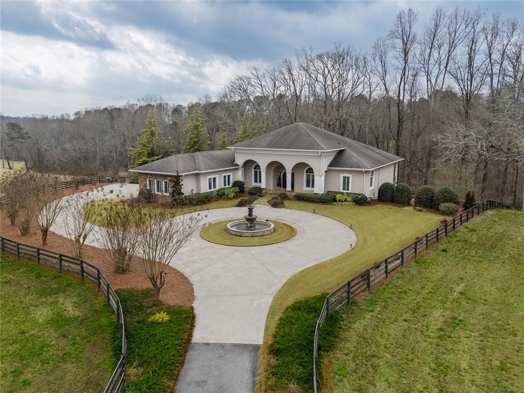 250 Frank Bruce Road Dawsonville, GA 30534 - Photo 78 of 110 a view of a house with swimming pool and a yard
