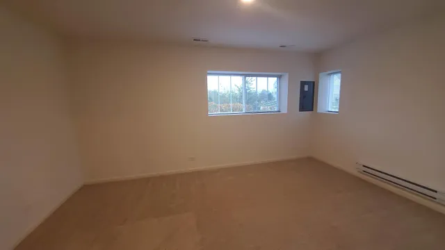 an empty room with a window