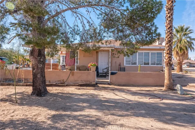 a view of a house with a patio