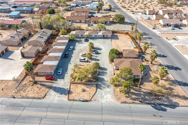 an aerial view of a city