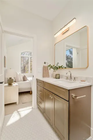 a house with trees in front of it