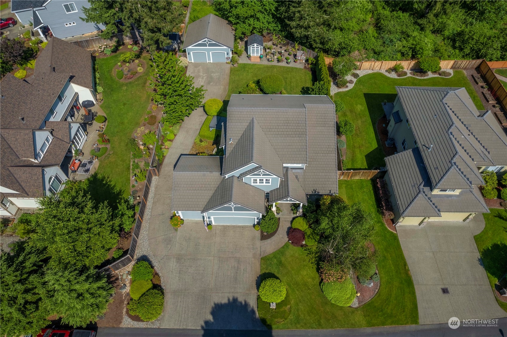 17811 87th Avenue East Puyallup, WA 98375 - Photo 28 of 37 an aerial view of a house with a garden