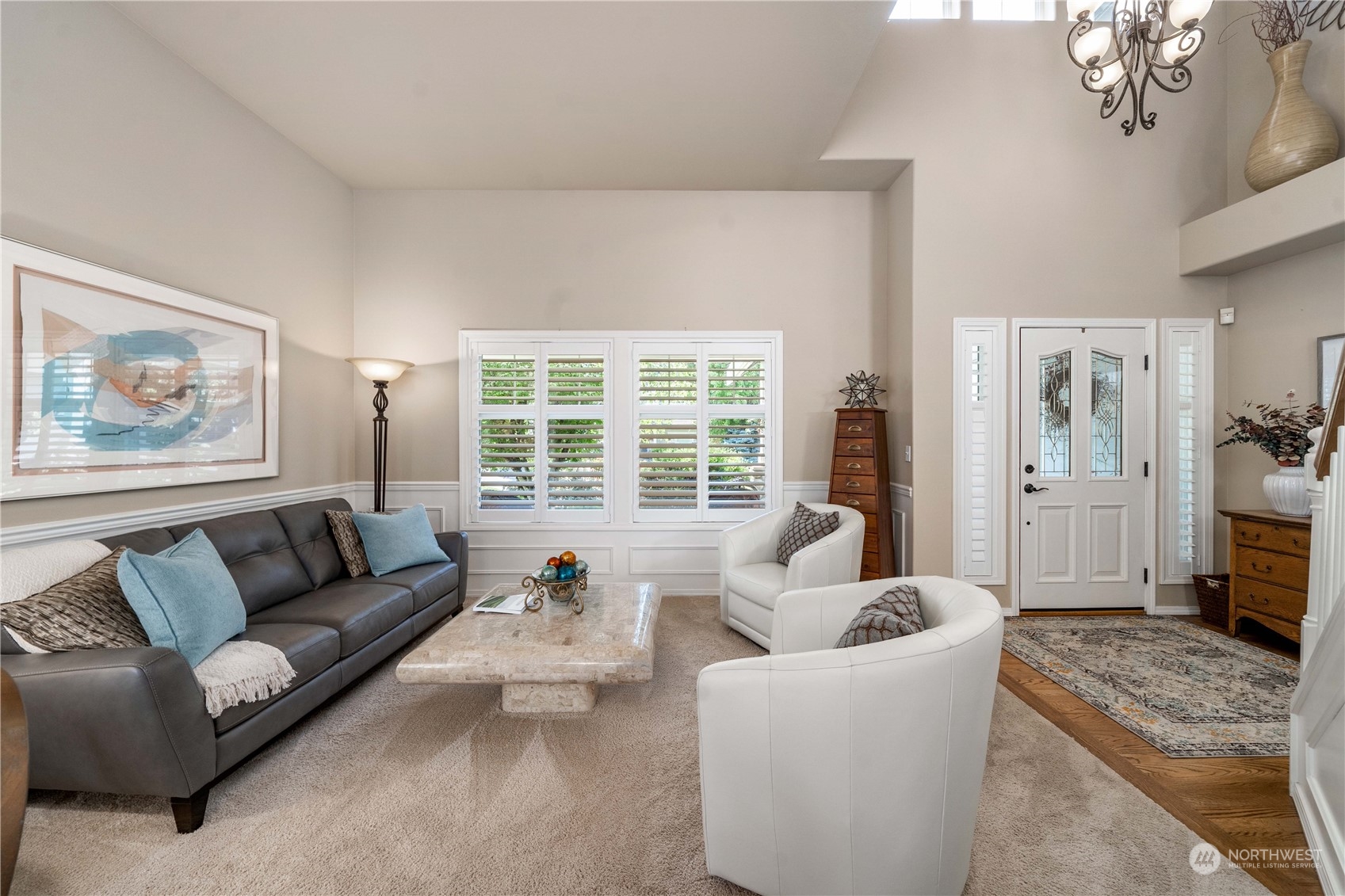 17811 87th Avenue East Puyallup, WA 98375 - Photo 5 of 37 a living room with furniture and a large window
