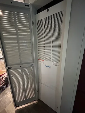 a view of wooden door