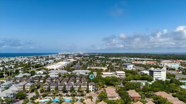 an aerial view of multiple house