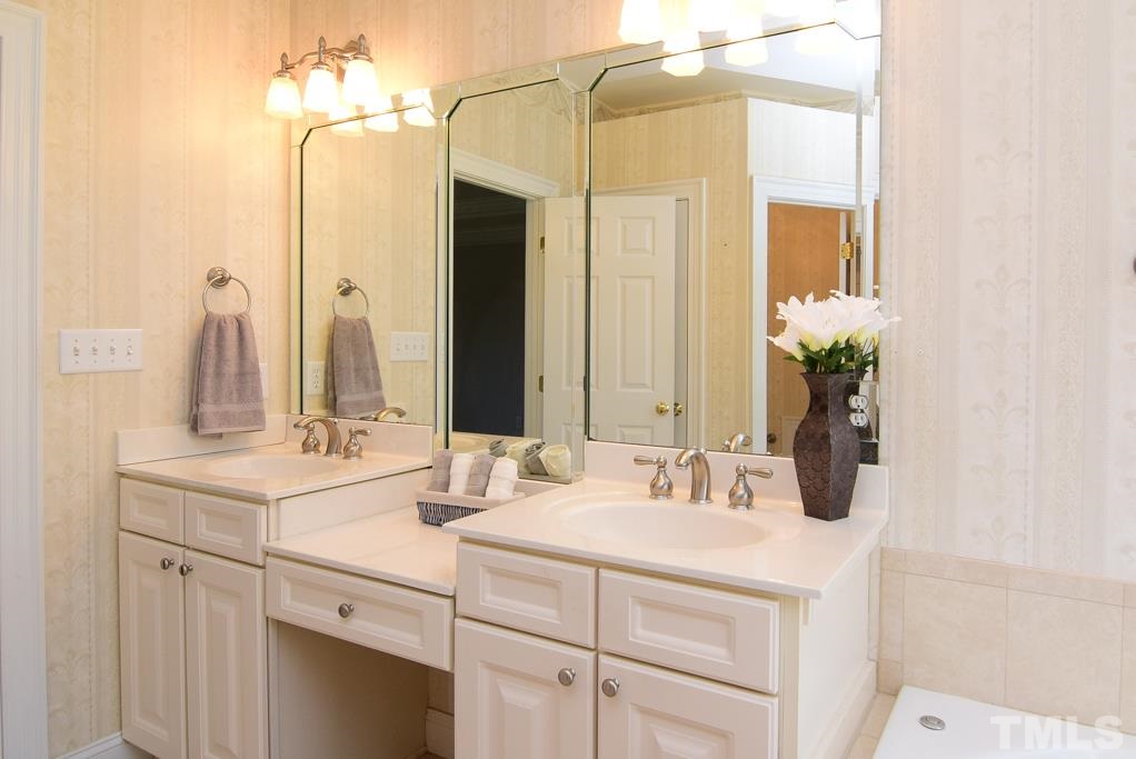 3813 April Place Raleigh, NC 27612 - Photo 11 of 25 Double vanity with plenty of room for him and her.