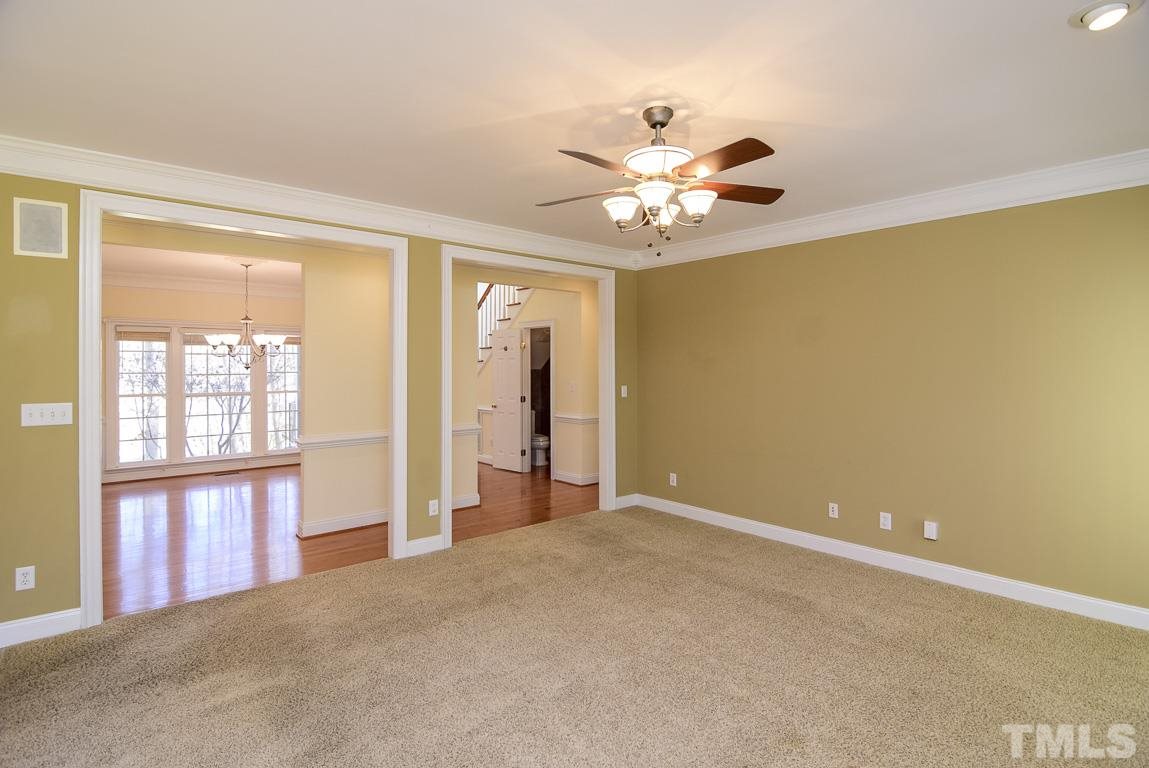 3813 April Place Raleigh, NC 27612 - Photo 25 of 25 From this perspective you can see from the great room into the dining room. You have all the formals you need with an open floor plan. Good news!
