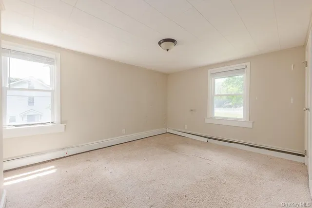 an empty room with a window