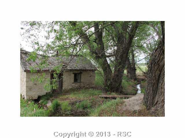Old milking building and Cherry Creek
