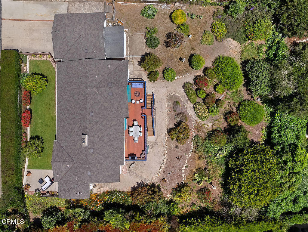 2335 Whitney Avenue Summerland, CA 93067 - Photo 32 of 33 an aerial view of residential house with outdoor space and swimming pool