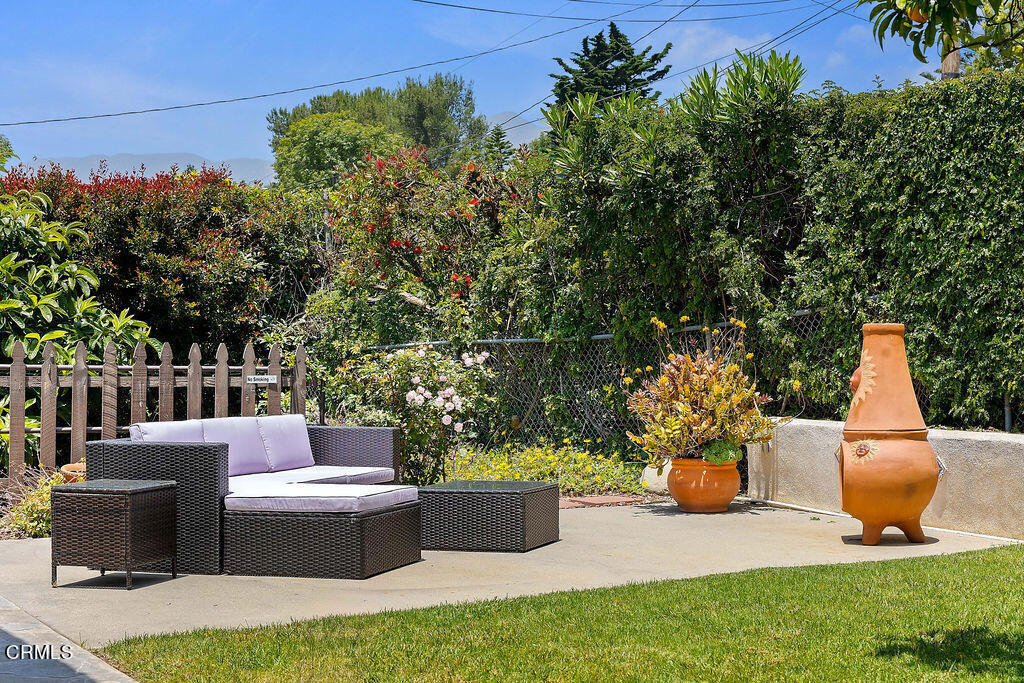2335 Whitney Avenue Summerland, CA 93067 - Photo 6 of 33 a view of a patio with couches chair and potted plants
