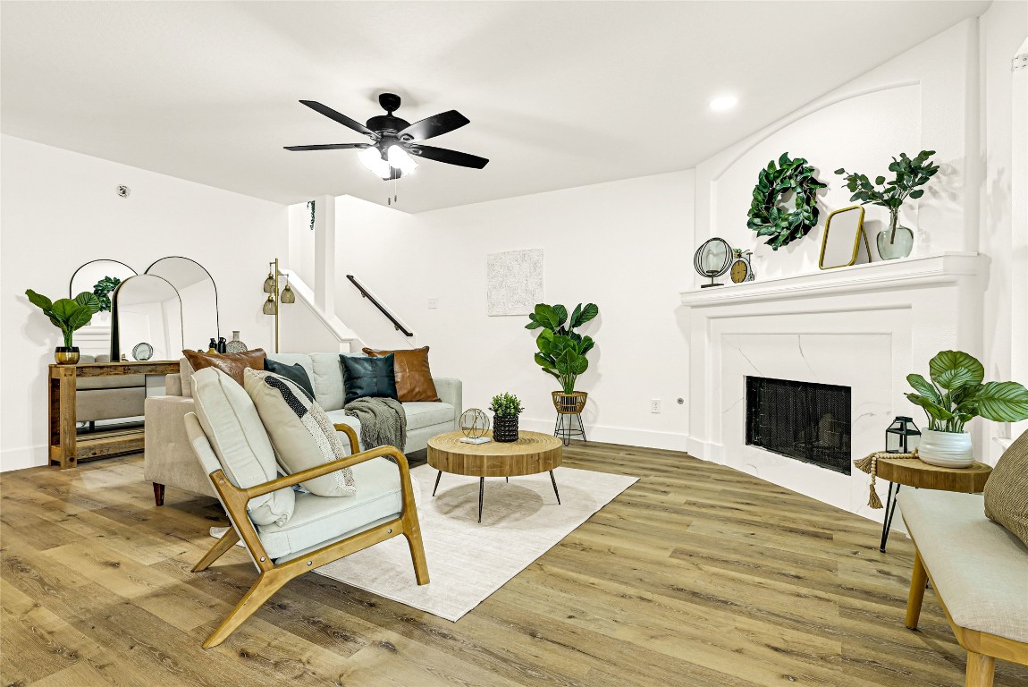 1914 Rock Ridge Drive Houston, TX 77049 - Photo 5 of 26 a living room with furniture fireplace and potted plants