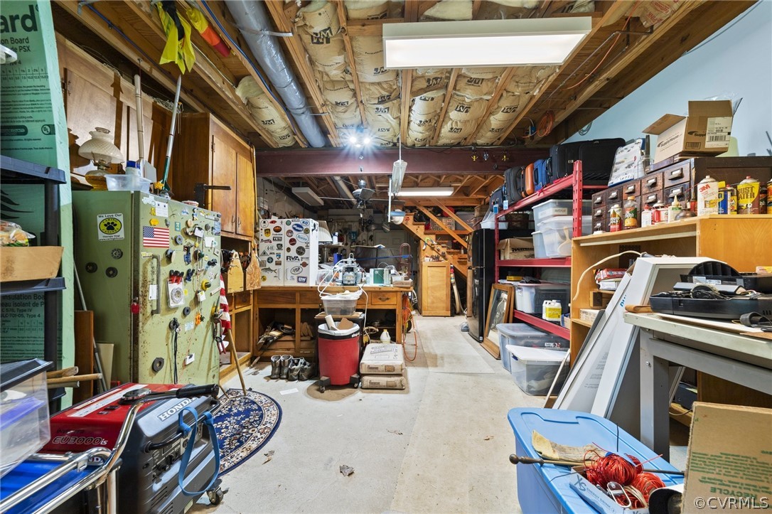 9500 Crumps Mill Road Quinton, VA 23141 - Photo 27 of 47 Basement workshop/storage
