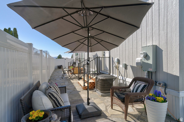 502 West 725 North Logan, UT 84321 - Photo 19 of 25 Fenced backyard with a patio
