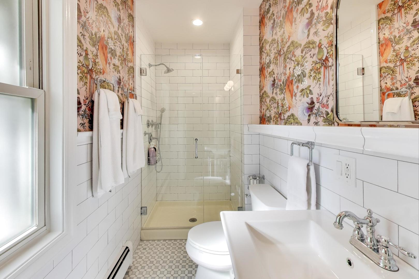 823 Jackson Avenue River Forest, IL 60305 - Photo 31 of 60 a bathroom with a sink a toilet and shower