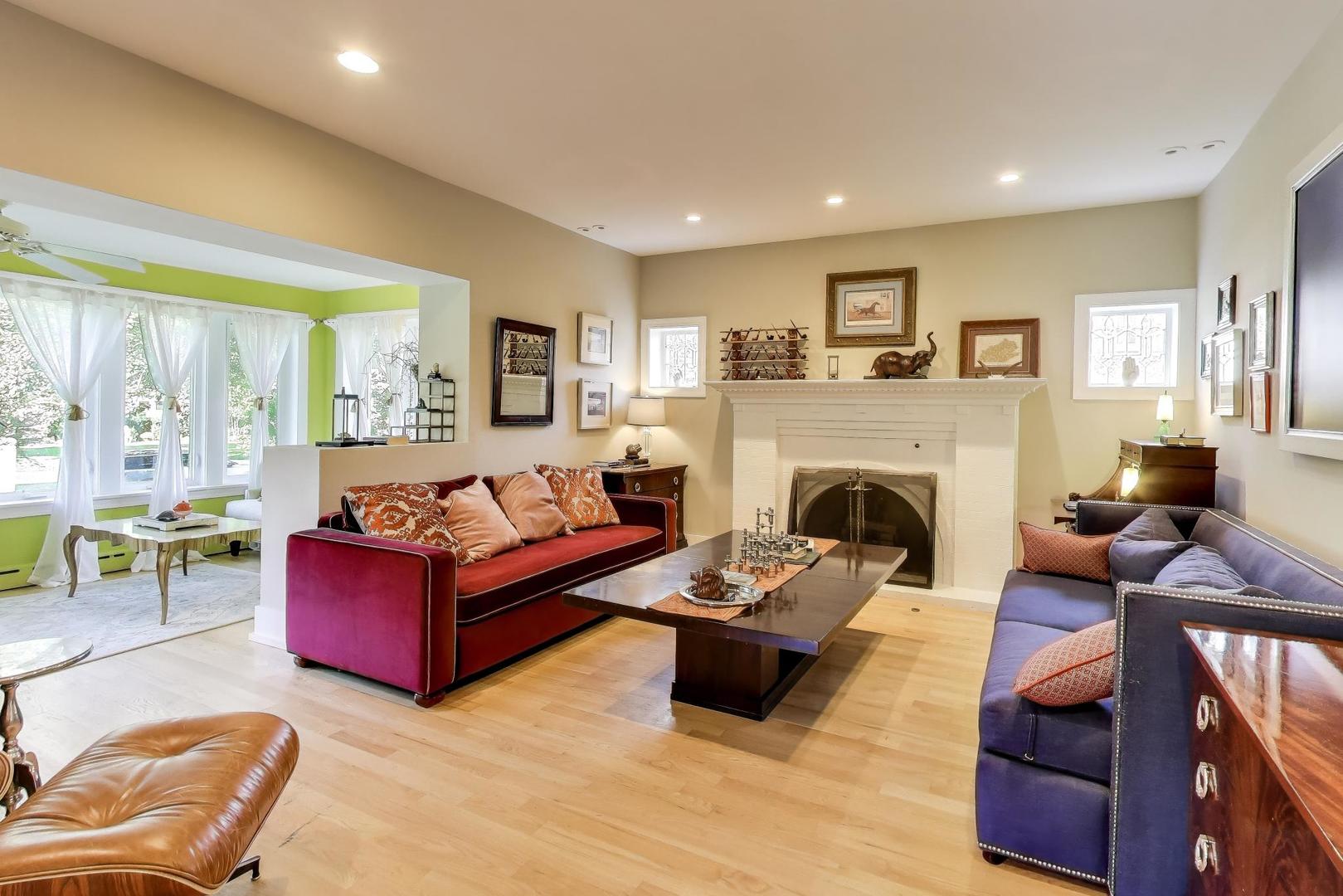823 Jackson Avenue River Forest, IL 60305 - Photo 6 of 60 a living room with furniture and a fireplace