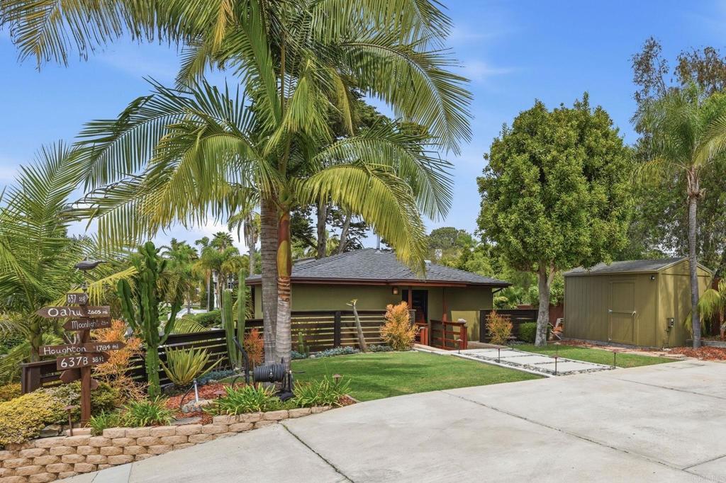 637 Sparta Drive, Unit A & B Encinitas, CA 92024 - Photo 37 of 58 a front view of a house with a yard and a garage