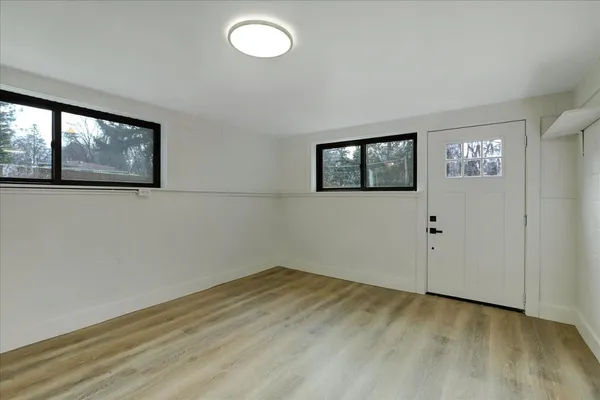 a house view with a garden space