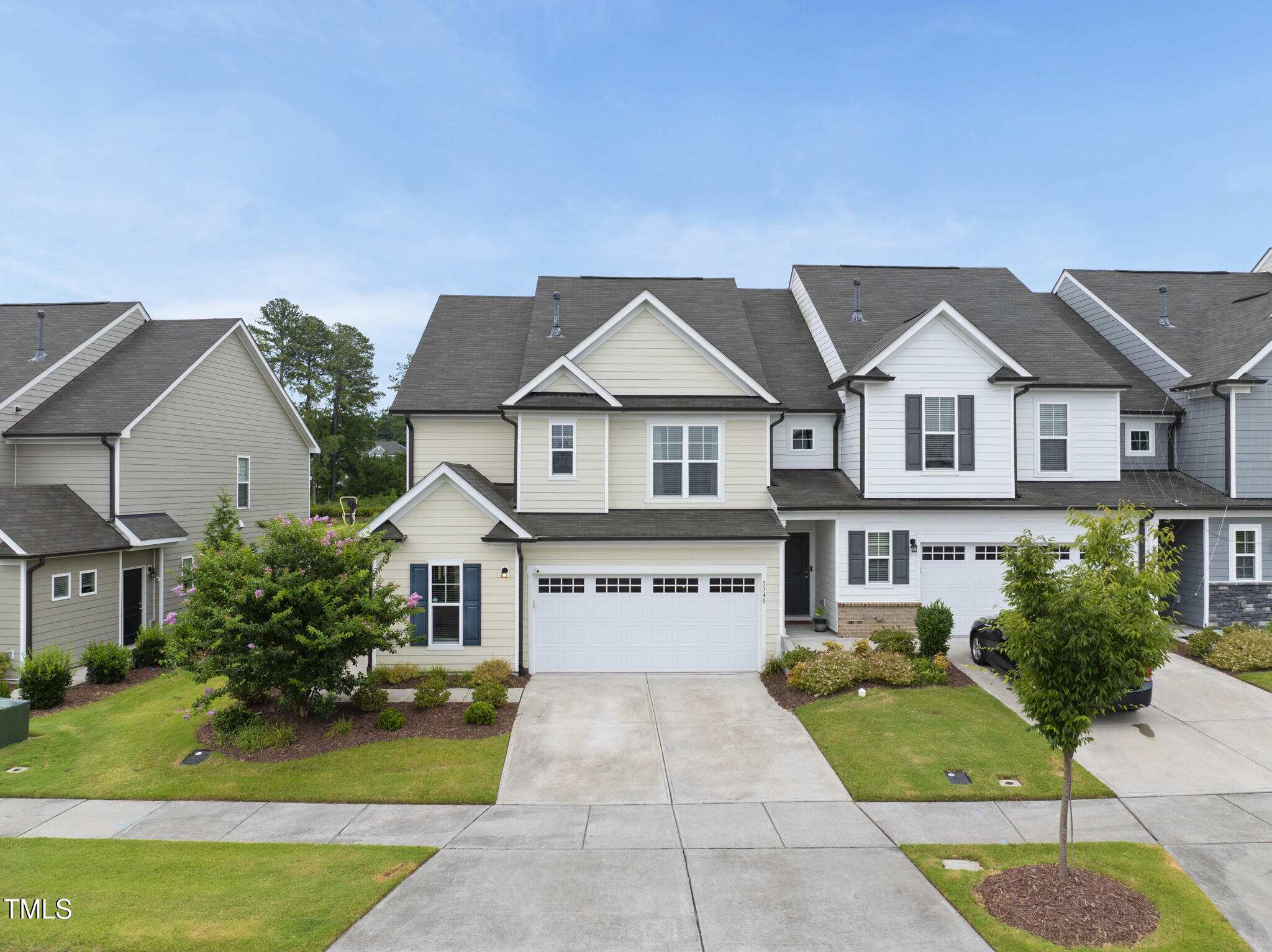 a house view with a garden space
