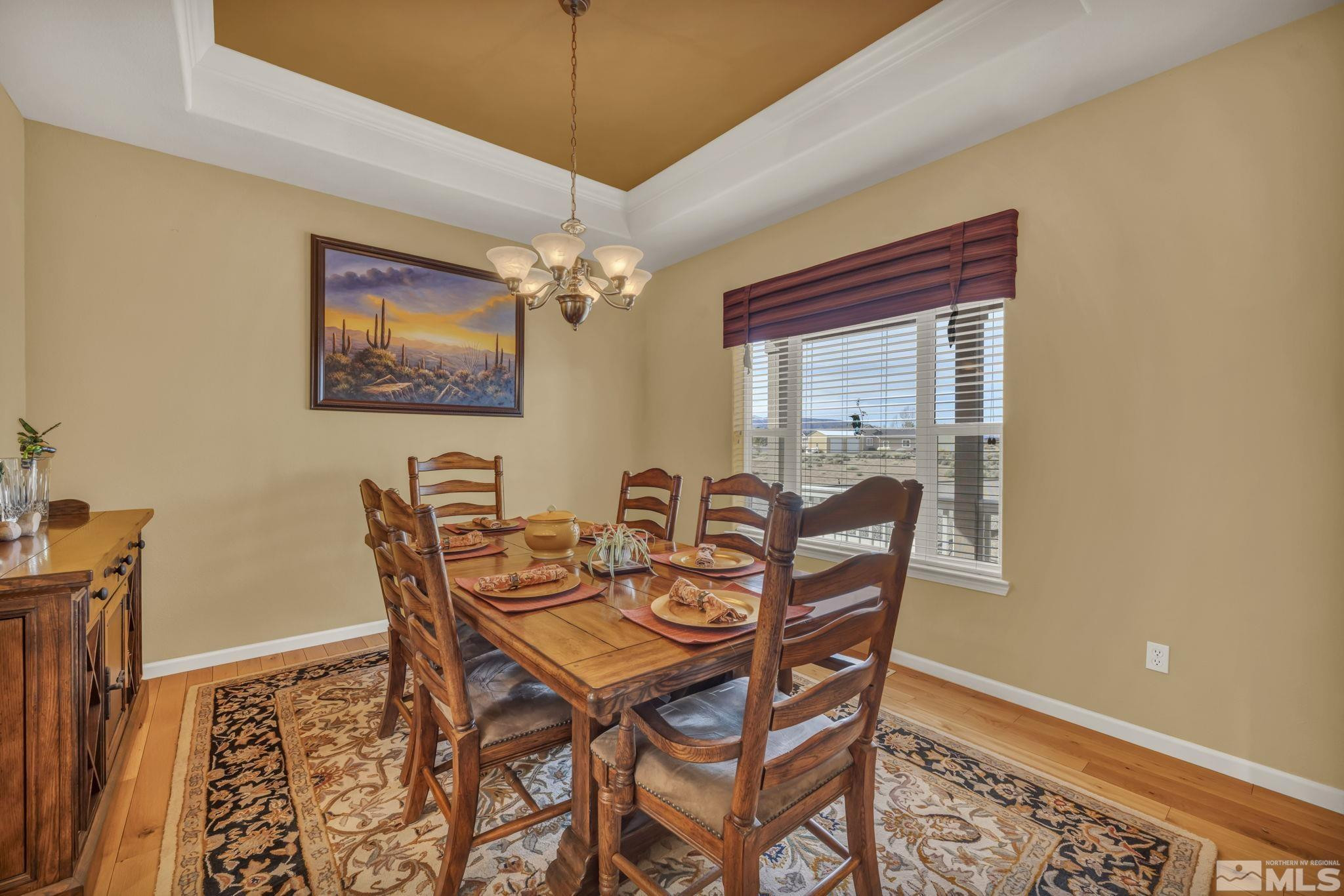 67 Desert View Drive Smith Valley, NV 89430 - Photo 28 of 36 a view of a dining room with furniture window and wooden floor
