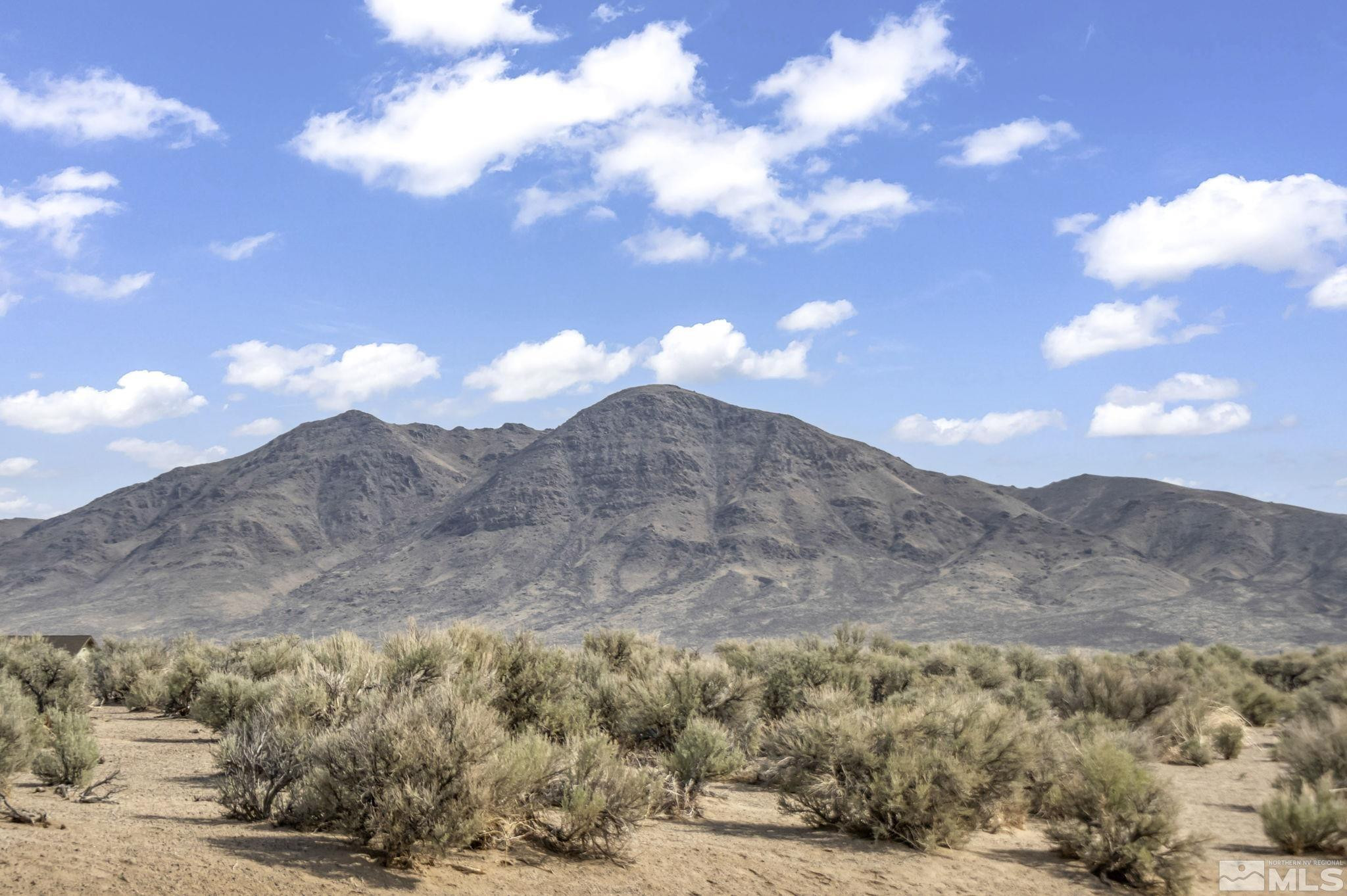 67 Desert View Drive Smith Valley, NV 89430 - Photo 10 of 36 a view of a dry yard with mountains in the background