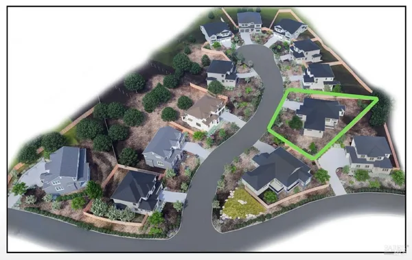 an aerial view of multiple house