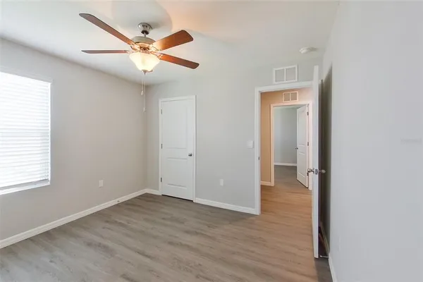 an empty room and wooden floor in a room