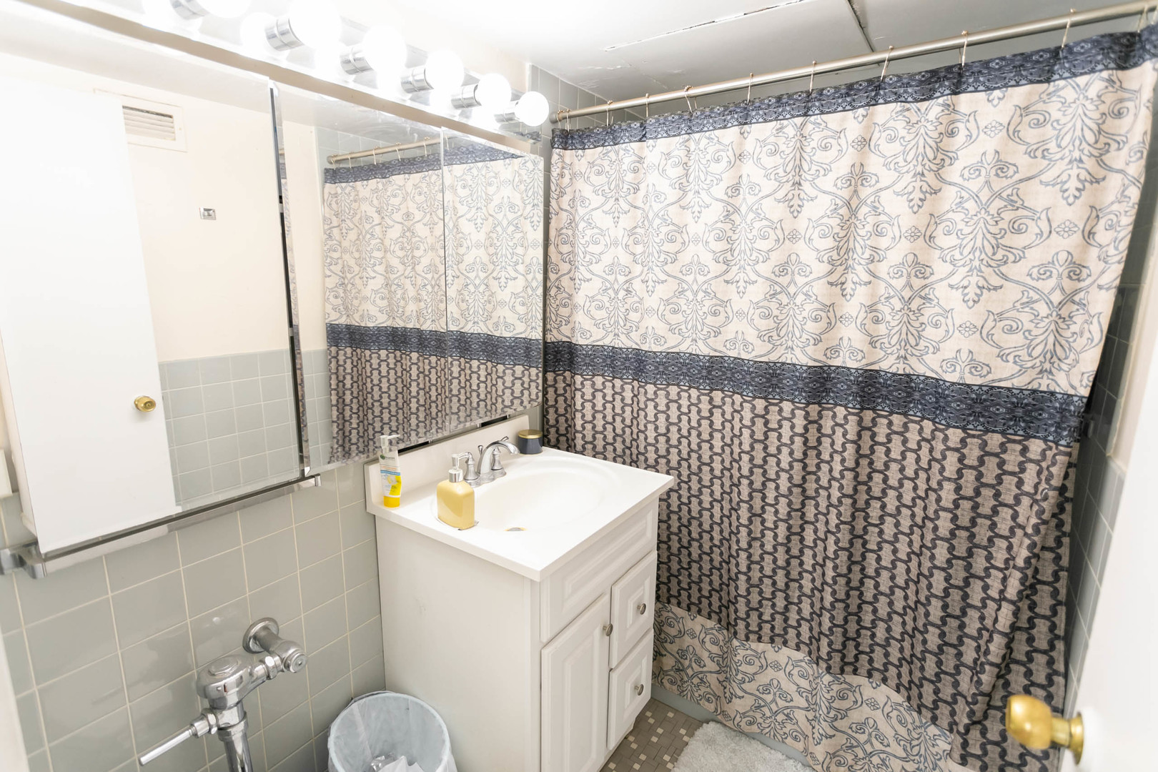 253 East Delaware Place, Unit 14C Chicago, IL 60611 - Photo 7 of 7 a bathroom with a sink and a mirror