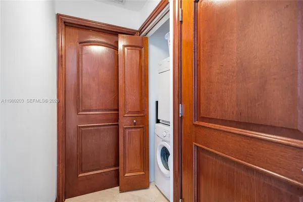 a view of elevator with hallway
