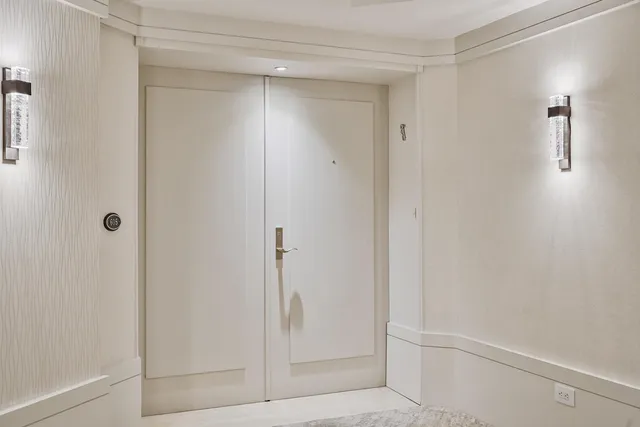 a large kitchen with lots of counter space