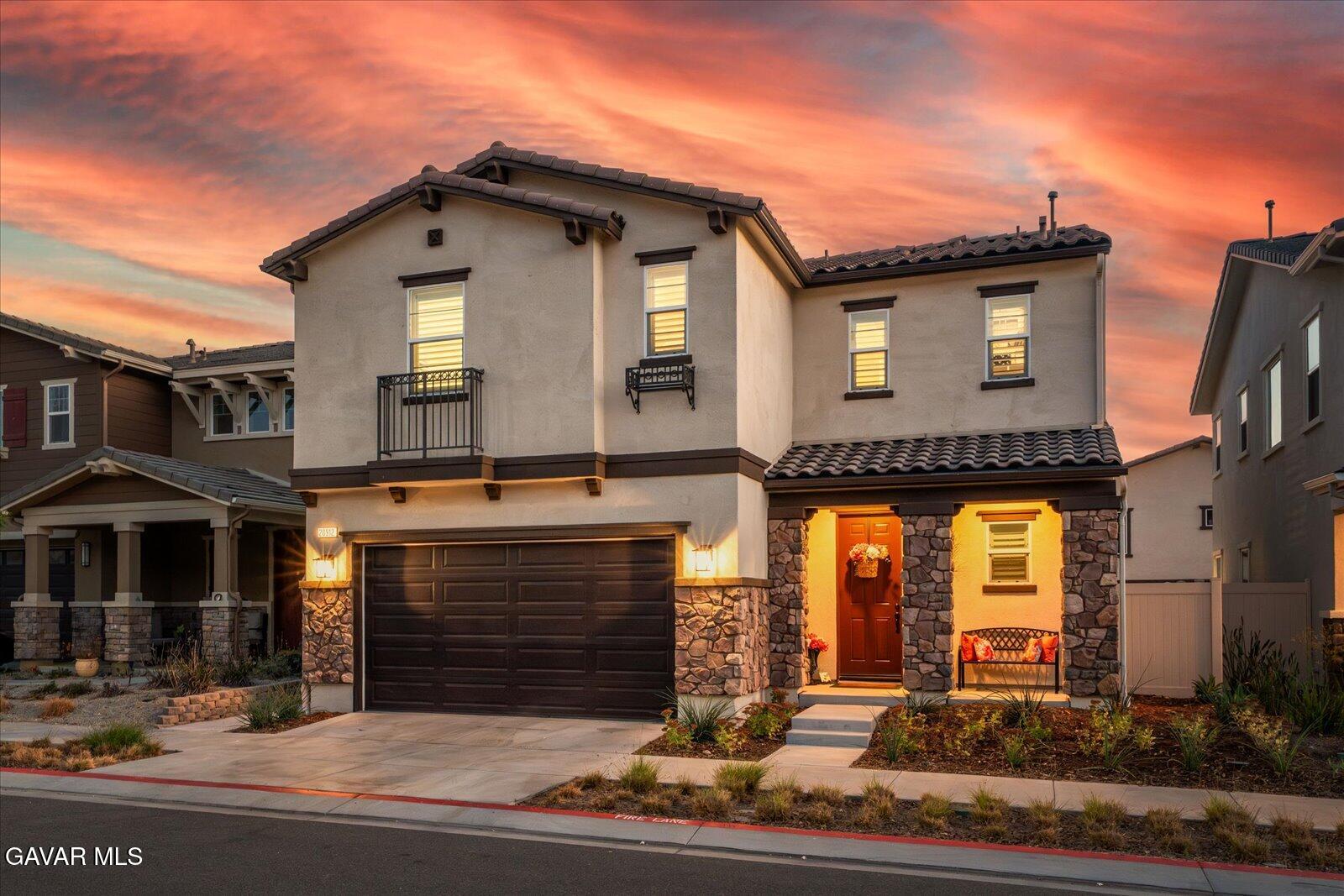 a front view of a house
