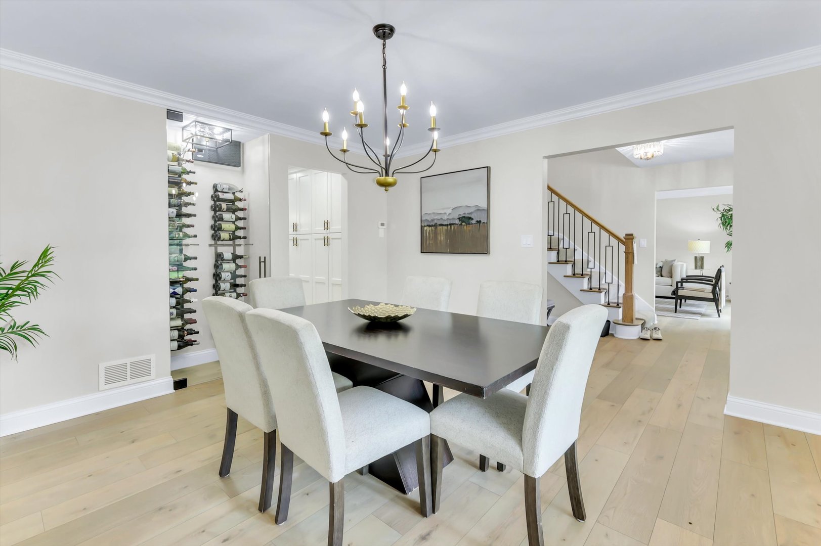 967 West Bauer Road Naperville, IL 60563 - Photo 6 of 37 a view of a dining room with furniture and wooden floor
