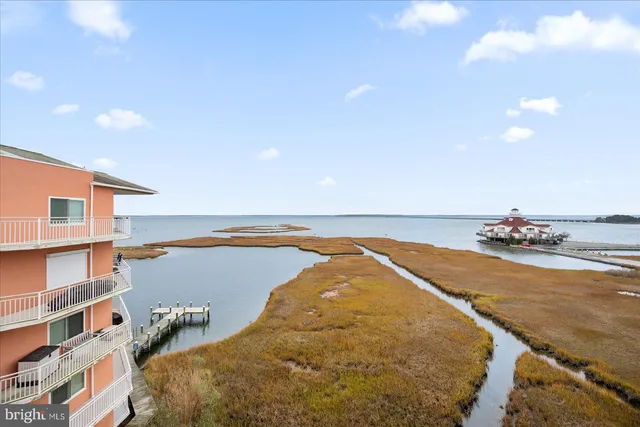 a view of a room with shelves and wooden cabinets