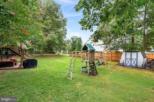 a view of a park with slide