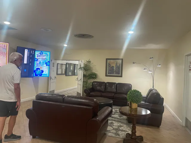 a view of a painting on the wall