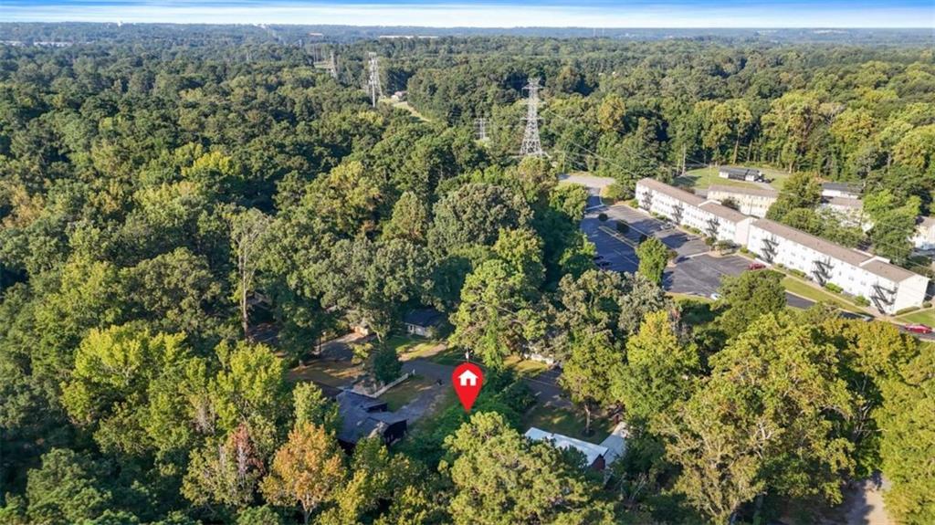 0 Pebble Drive Atlanta, GA 30344 - Photo 17 of 23 an aerial view of residential house with yard and mountain view