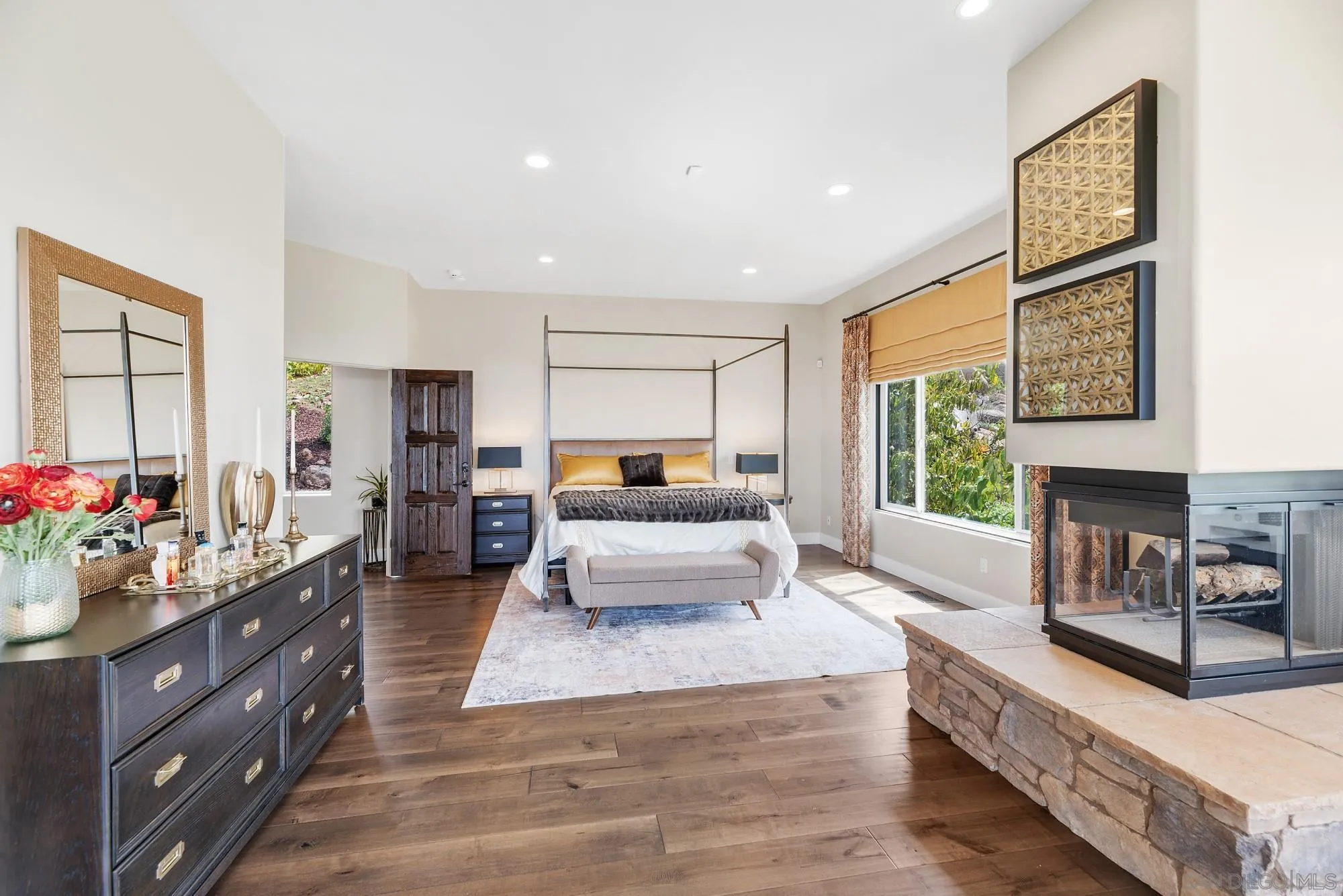 15484 Markar Road Poway, CA 92064 - Photo 26 of 75 a living room with furniture window and a fireplace