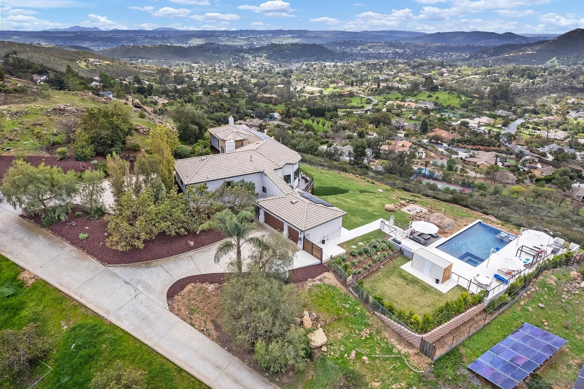 15484 Markar Road Poway, CA 92064 - Photo 66 of 75 an aerial view of a house with a garden