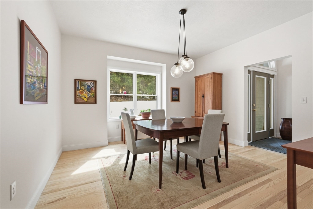 16 North Valley Road Pelham, MA 01002 - Photo 15 of 41 a view of a dining room with furniture window and wooden floor