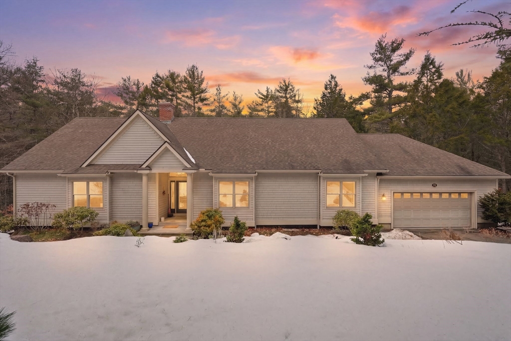 16 North Valley Road Pelham, MA 01002 - Photo 39 of 41 a front view of a house with a yard and garage
