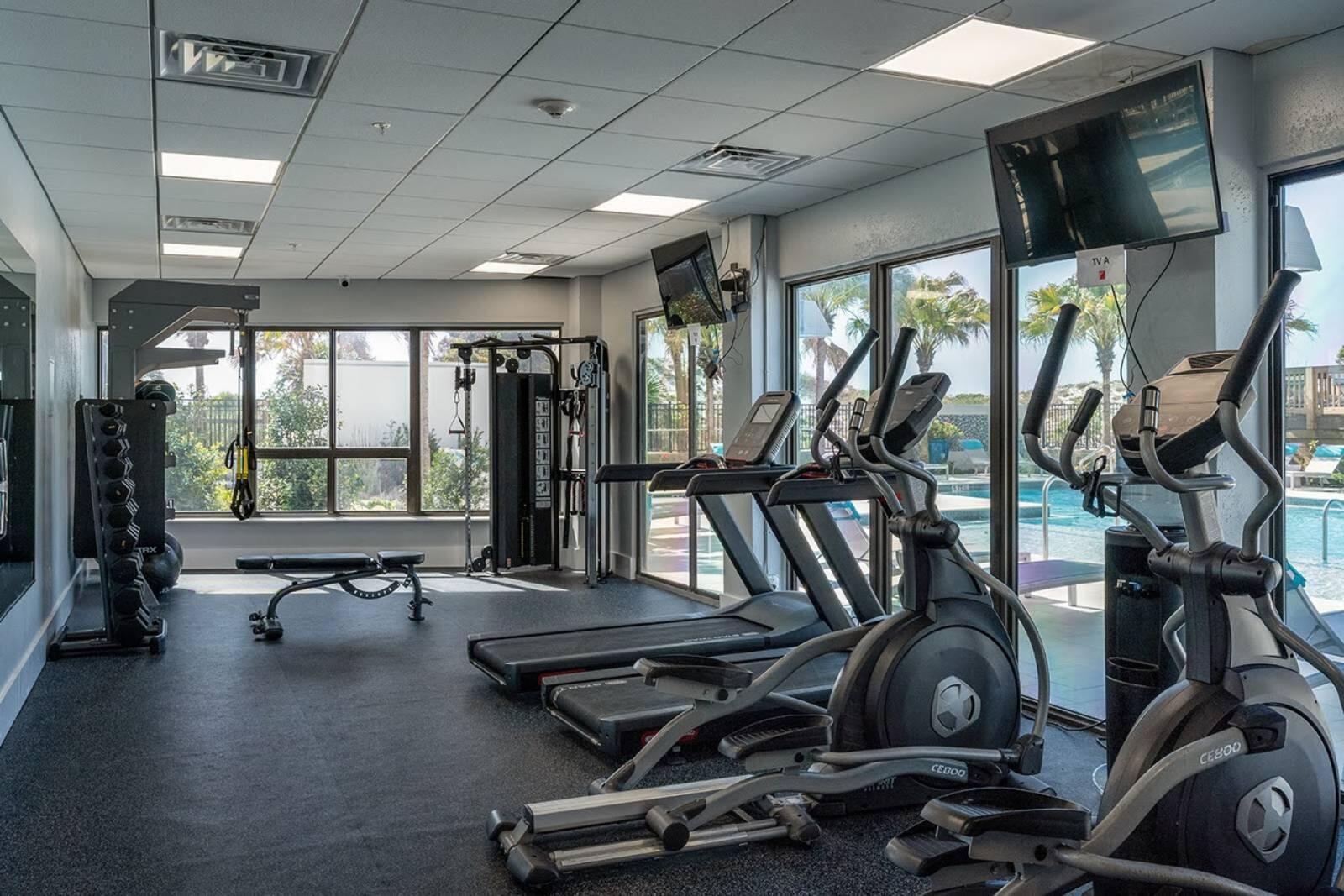 4017 Beachside 1, Unit 4017 Miramar Beach, FL 32550 - Photo 24 of 26 a view of a room with gym equipment
