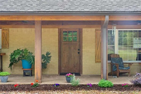 a front view of a house
